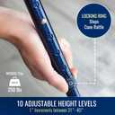 DMI Lightweight Aluminum Adjustable Walking Cane with Derby-Top Handle for Men and Women, Pack of 1