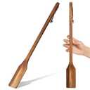 Qinyoung 18 Inches Acacia Wood Spatula Heavy Duty Long Wooden Stir Paddle in Big Pots Large Non-stick Kitchen Wooden Spoons for Cooking, Mixing, Stirring Heat Resistant Cooking Tool Chef Mom Gifts