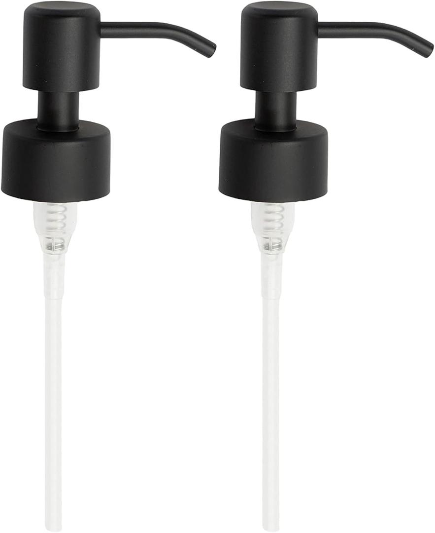 Kapitan Soap Dispenser Pump Replacement Head Black Spare Stainless Steel 28Mm Brushed Finish