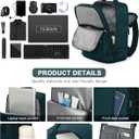 VGCUB Large Travel Backpack Bag for Women Men,Carry on Backpack,17 Inch Laptop Business Work Waterproof Backpack with Laptop Compartment,Person Item Flight Approved,Mochila de Viaje,Peacock Blue