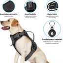 Emperor Pets Black Reflective Dog Harness for Large Dogs - No Pull Dog Harness with 2 Leash Clips, Premium Oxford Soft Padded Large Dog Harness, No Choke Design, Dog Harness for Large Dogs (L, Black)