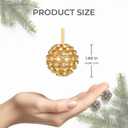 Iridescent Crystal Rhinestone Ball Ornaments, 4 Pack Handcrafted Sparkling Christmas Tree Decorations, Hanging Ornaments for Holiday & Home Décor in Luxury Gift Box