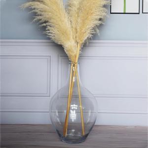Big Large Transparent Clear Glass Vase Balloon Jug Tall Floor Vases for Centerpieces Home Decor Modern Vase for Wedding Party Living Room Office Housewarming Gift (XL Transparent)