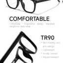 Oversized Square Blue Light Glasses for Woman Men fashion Reduce Eyestrain Protection for TV/Computer/Gaming