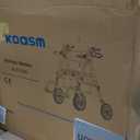 Foldable Rollator Walker for Seniors with Seat, Lightweight 2 in 1 Rolling Walkers Wheelchair Combo for Adult, Transport Chair with Brakes, Adjustable Seat and Handle, 300 Lb. Weight Capacity, Grey