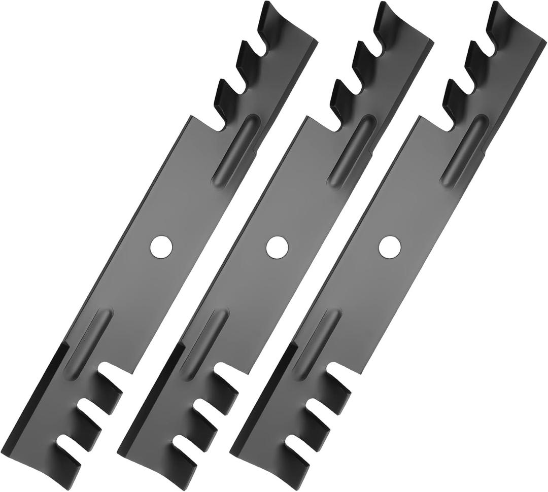 Mulching Blade for John Deere 46 inch Deck AM31100 M41967 050335 LT166 180 185 210 214 216 240 245 260 265 285 300 316 F510 F525 3 Pack