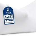 MIULEE 14x22 Synthetic Down Alternative Pillow Insert, Fluffy Soft Throw Pillow for Couch Bed Sofa Plush Luxury Lumbar Support