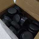 Rozer 50 Pcs Black Plastic Bottle Caps 38 mm for Empty Juice Bottles, Tamper Seal Lids Container Lids Bottle Caps for Crafts DIY, 4, 8, 12, 16, and 32 oz Container
