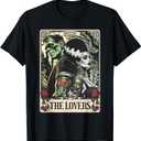 The Monster Frankenstein And Bride The Lovers Tarot Card T-Shirt L