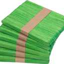 WISYOK 240 Pcs Green Popsicle Sticks for Crafts, 4.5 Inch Christmas Wooden Craft Sticks, Ice Cream Sticks, Christmas and St Patricks Day Crafts, Great for DIY Creative Designs and Children Education
