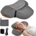 Massage Neck Pillow - 3 in 1 Neck Pillow with Battery, Neck Massager for Shoulder Pain Relief, Relieves Deep Tissue Pain by Heating and Stretching, Hump Corrector for Women, Gift for Elders