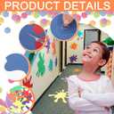 Frienda 18 Pcs Art Paint Party Decorations Painting Splatter Party Decor Colorful Paint Splatter Backdrop Table Skirts Painting Splatters Cutouts for Classroom Bulletin Board Birthday Craft Wall Decor