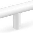 Goldenwarm 10 Pack White Cabinet Handles White Drawer Knobs Kitchen Cabinet Handles Single Hole Pull Hardware 50mm/2in Overall Length for Kitchen Bathroom Cupboard