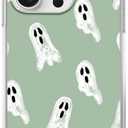 Cute Halloween White Ghost Case Compatible with iPhone 13 Pro, Spooky Ghost Case for iPhone 13 Pro for Teens Men and Women, Cool TPU Bumper Phone Case Cover