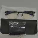 SKYOAK 2 Pack Premium TR90 Reading Glasses for Men, Half Frame No-Line Blue Light Blocking Computer Readers (Progressive (Black+gun) & Top is Not 0 (3 Ft Range) Tr90)