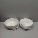 MALACASA Serving Bowls, 114 OZ(10") Extra Large Salad Bowls Set of 2, Porcelain White Serving Bowls for Salad, Soup, Pasta and Dinner, Large Ceramic Bowl Set for Entertaining, Series REGULAR