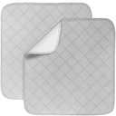 Waterproof Chair Pads for Incontinence Washable 22'' x 21'', 2 Pack Absorbent Seat Protector Pee Pads for Adults, Elderly, Kids, Toddler and Pets, Grey