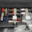 ABST PEX Manifold,2 Loop Stainless Steel Floor Radiant Heat Manifold Kit with 1/2" Adapters Included for Hydronic Radiant Floor Heating