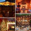 100ft 2-Pack Outdoor G40 LED Globe String Lights Dimmable Waterproof Shatterproof Light Strings with 52 Bulbs Connectable Commercial Hanging Lights for Christmas Patio House Backyard Balcony Party