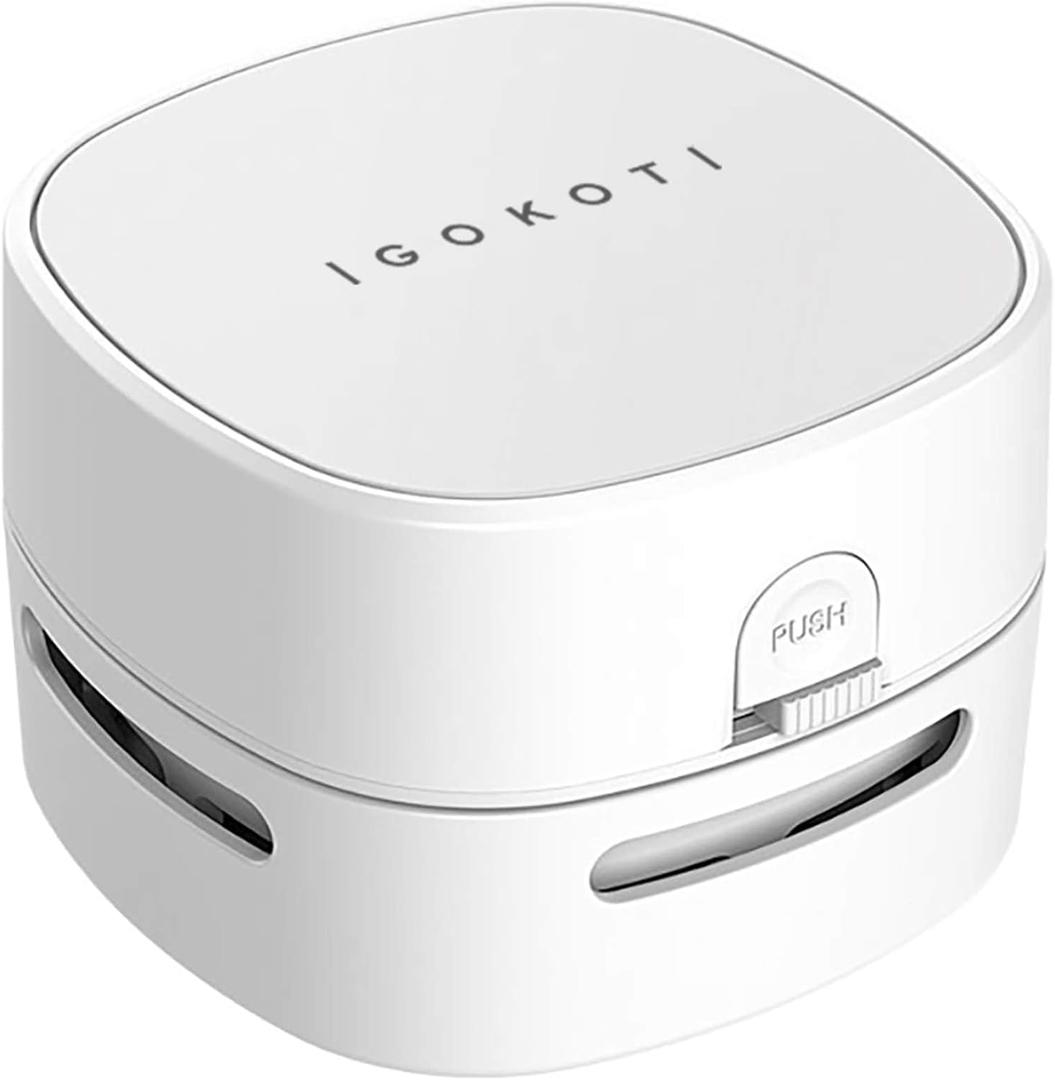 IGOKOTI Desk Vacuum Cleaner (New White, Exclude Battery)
