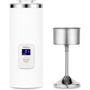 iMiGoo Dual Brew Electric 8oz Coffee & Tea Percolator, 17oz Boil Water, Keep Warm, Portable Multi-Functional Stainless Steel Pot for Home/Office/Camping