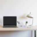 Honeydak Aesthetic Concrete Desktop Organizer Set of 2, 3 Compartments Office Supply Organizer with Sticky Notes Holder Metal Clip Holder, Desk Decor for Women or Men to Enhance Office Decor