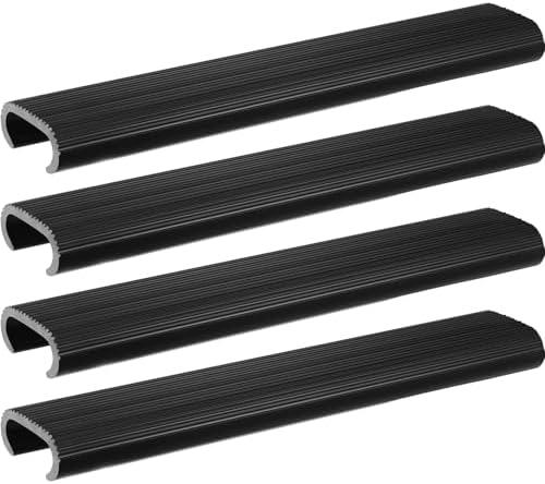 Nuanchu 12 Pcs Snap in Boarding Ladder Treads, 7-1/4" x 1-3/8" with 1-1/8" Mouth Opening, Non Slip Marine Boarding Steps PVC Resistant UV Boat Ladder Inserts Durable Heavy Duty Boating Accessories 3 Pack