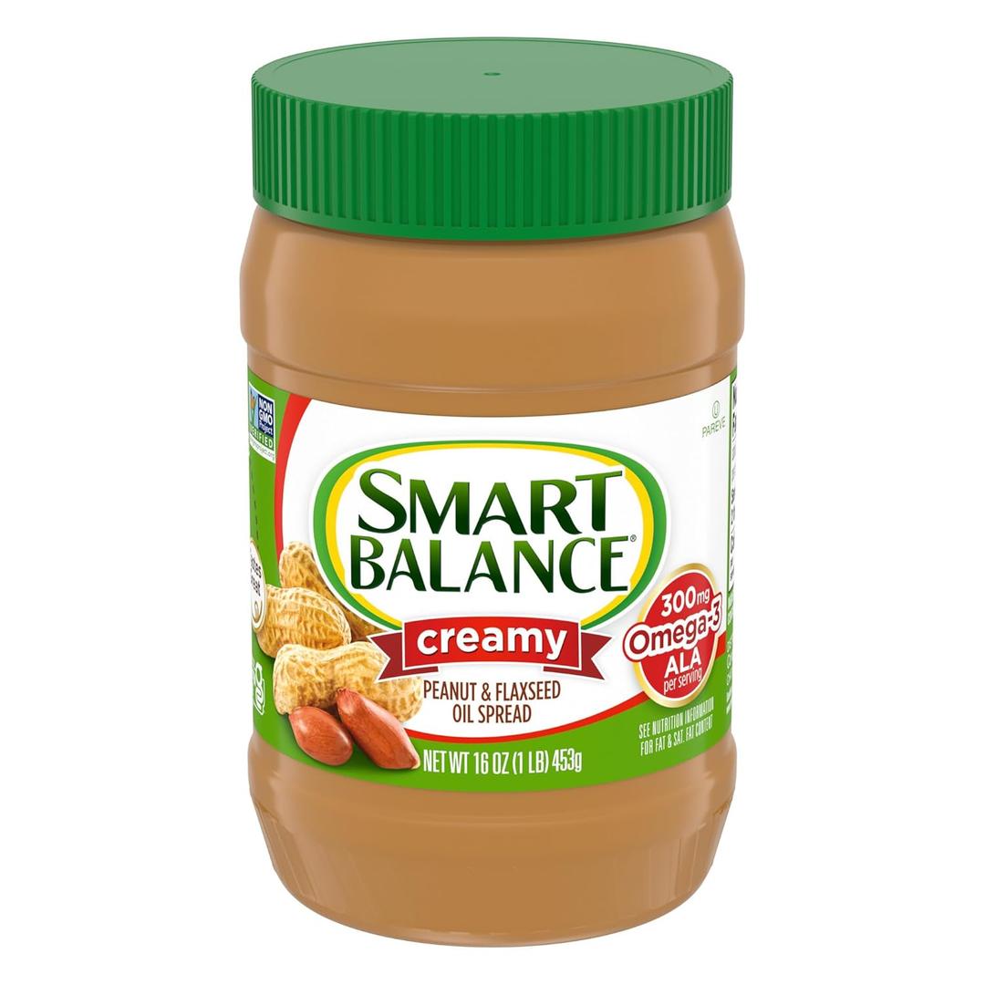 3 x Smart Balance Omega Natural Peanut Butter, Creamy, 16 oz