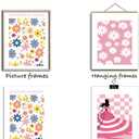 4 x 6Pcs Funny Pink Wall Decor for Girls Dorm, Flower Market Posters Prints Aesthetic Bedroom Wall Art for Dorm Living Room, Pink Poster, Unframed, 8 x 10 Inch -A09