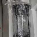 ALLGOT Outdoor Pendant Light Fixtures, Exterior Hanging Lantern Porch Light, Black Hanging Lamp Farmhouse Exterior Chandelier Ceiling Mount for Porch, Patio, or Entryway (Black, 18.97 Inch Height) (Black-Seeded Glass)