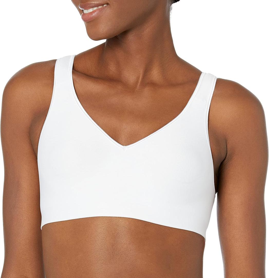Hanes Women's G796 SmoothTec ComfortFlex Fit Wirefree Bra (Medium, White)