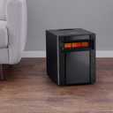 Amazon Basics Portable Space Heater with Remote Control, Adjustable Thermostat, Indoor Use, Energy-Saving Setting, LED Display 1500W, 11.4"D x 14.5"W x 14.7"H, Black