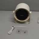 Desk Fan, USB Rechargeable Quiet Desktop Fan with 5400mAh Battery & LED Display, Adjustable Speed Control, 90 Tilt Head Hangable Table Fan for Office, Bedroom, Dorm, Kitchen (Khaki)