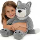 MaoGoLan 22 inch Big Stuffed Wolf Large Plush Wolf Coyote Toy Fluffy Stuffed Animal Big Bad Wolves for Kids Girls Boys Party Favors Christmas Valentine's Day Easter Birthday
