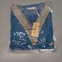 Ekouaer Nightgowns for Women Flare Short Sleeve Sleepshirt Guipure Lace V Neck Sleepwear Soft Pj Dress Night Shirt S-3XL (Blue, S)