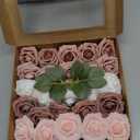 Ling's Moment Artificial Flowers, 25Pcs 3" Roses in Dusty Rose Shades, Realistic DIY Foam Floral Decor for Wedding Bouquets/Centerpieces, Outdoor Party Backdrops, Room/Table, and Garden/Pot Decoration