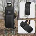 DAREKUKU 30" Rifle Bag Gun Backpack SBR Tactical Firearm Soft Case with Compartment, MOLLE Panel, Hideable Backpack Straps, Perfect Bug Out Truck Bag for Hunting and Shooting