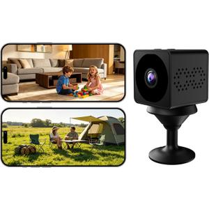 UCOCARE No WiFi Security Camera, 4K Mini Spy Camera, Works with or Without WiFi, Wireless Indoor Outdoor Small Cameras with Night Vision, Motion Detection, Multiple Mounts, Hidden Camera for Home Pet