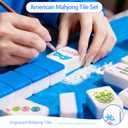 Gartu American Mahjong Tile Set, 166 White Tiles (1.2”), Mahjong Tile Set with Carrying Bag, Dice, Mat, Cute Mini Tiles, Portable Travel Complete Game Set for Home Outdoor, Gift for Enthusiasts