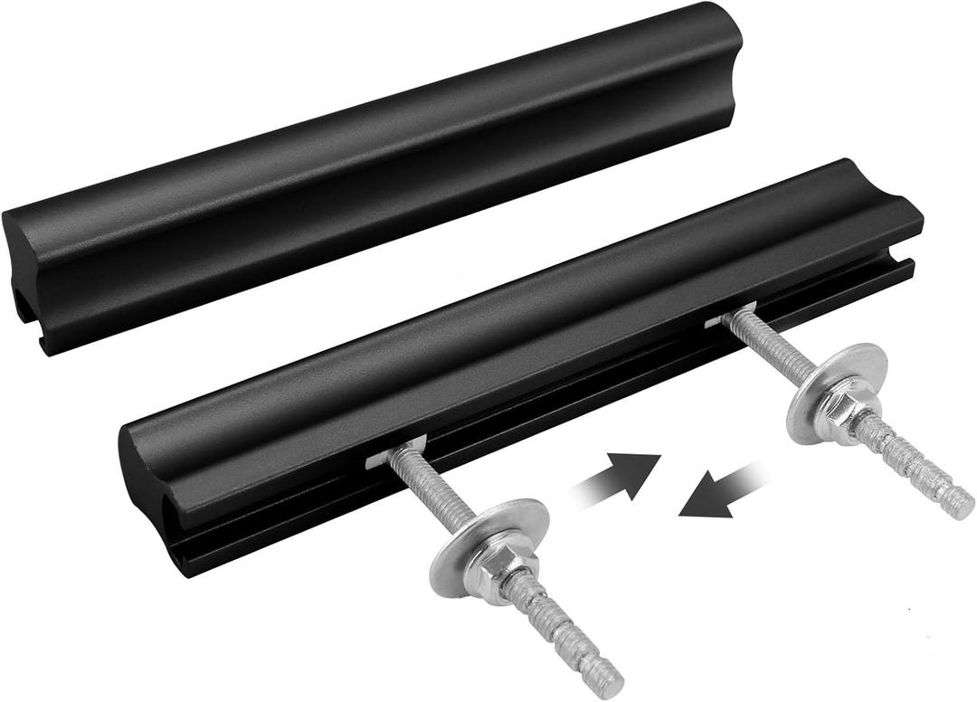 Peaha 10 Pack Adjustable Drawer Pulls Matte Black Cabinet Handles 1in to 4in Hole Centers (1"-4"(25mm-102mm))