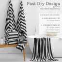 8 Piece Bathroom Towel Set Black White|2 Oversized Large Bath Towels Sheet,2 Hand Towels,4 Washcloths| 600GSM Soft Towel Set for Bathroom Hotel,Highly Absorbent Quick Dry Bath Towel Collections