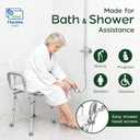 Swivel Shower Chair with Arms and Back, 450lbs Heavy Duty Shower Chair for Elderly and Disabled, Handicap Shower Chairs for Inside Shower Stool & Bath Tub Seat for Adults