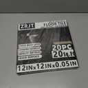 20-Pack Peel and Stick Vinyl Floor Tile Glossy 12x 12 inch, Strong Adhesive Stick on Floor Tiles for Bathroom, Renters, Kitchen, Polish Light Grey&White Marble (10 per Color)