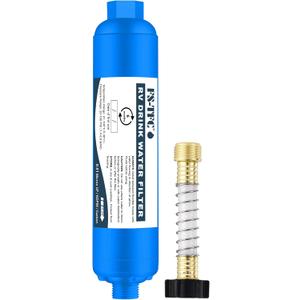 FS-TFC Garden Hose Water Filter 0.01 Micron Drinking Grade Filtration with Flexible Hose Protector Ideal for RV, Gardening, Farming, Pets and Marines, Drinking & Washing Water Filter