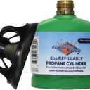 Flame King 1/2LB Propane Tank, Refillable and Empty Cylinder for Small Propane Lamps, Lanterns and Camp Stoves