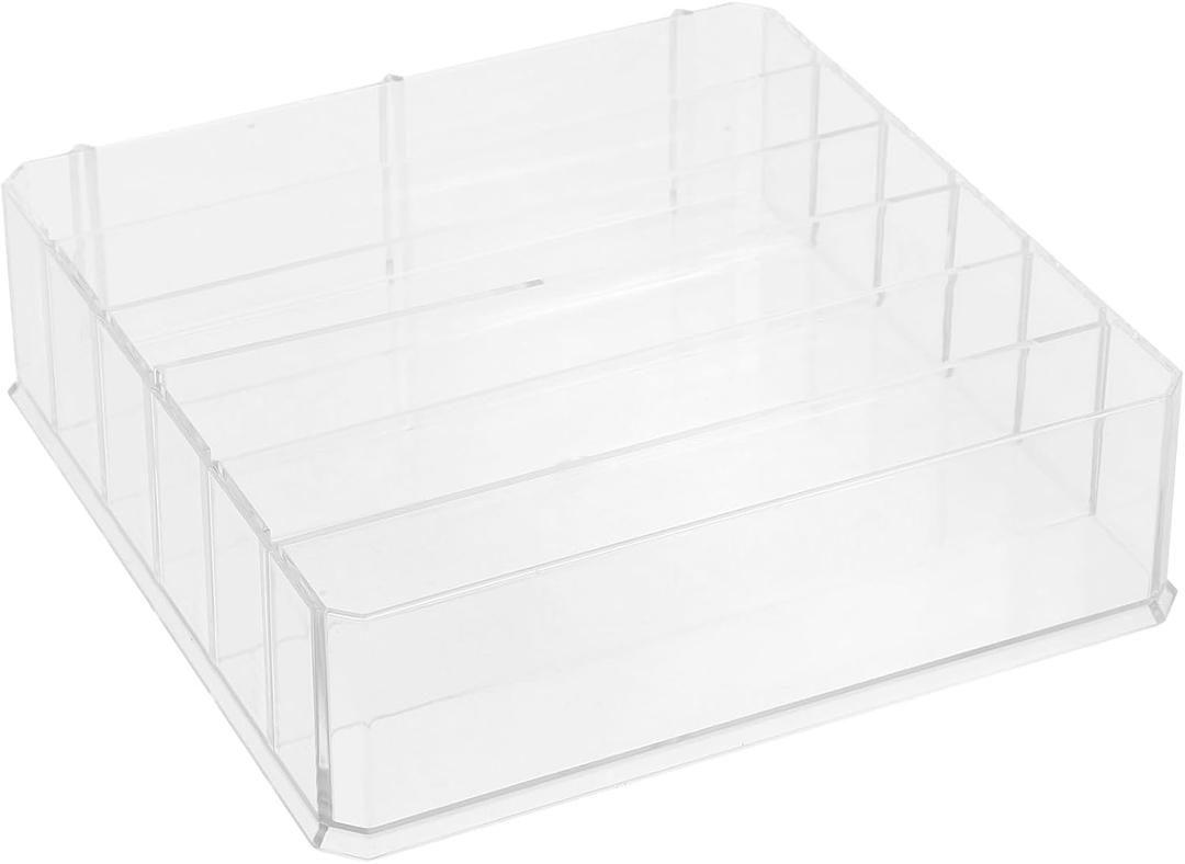 Acrylic Cash Storage Box with Multiple Compartments for Organized Money Management in Retail and Home Use