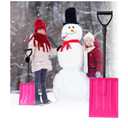 Snow Shovel for Kids Toddler – Lightweight Thick Plastic Blade with Telescoping Metal Handle, Ergonomic DGrip with Soft Foam Grip, 32 Inch Detachable Shovel for Car Snow Removal,Beach Sand Play, Pink