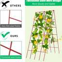 DoCred Cucumber Trellis, 2 Pack Foldable A Frame Trellis for Raised Bed Climbing Plants, Vegetables, Includes Plant Support Clips, Twist Ties, Plastic Ties- Made from PVC-Coated Steel