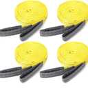 4 Pcs Lift Sling Straps Heavy Duty Web Slings Straps Polyester Nylon for Hoist Car Outdoor Using