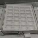 DecoBrothers Crystal Tempered Glass Vertuo Pod Holder Drawer, 24 Large or 48 Small Nespresso Capsule Organizer, White